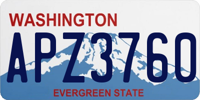 WA license plate APZ3760