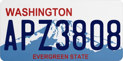 WA license plate APZ3808