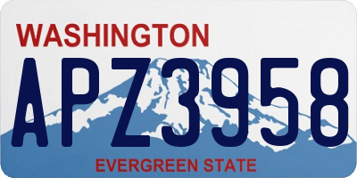 WA license plate APZ3958