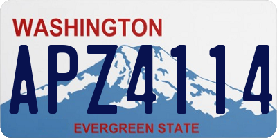 WA license plate APZ4114