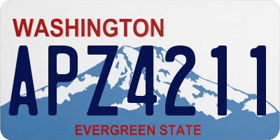 WA license plate APZ4211