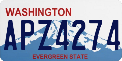 WA license plate APZ4274