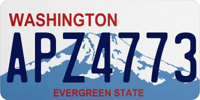 WA license plate APZ4773