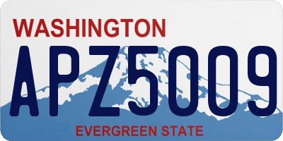 WA license plate APZ5009