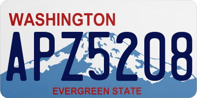 WA license plate APZ5208