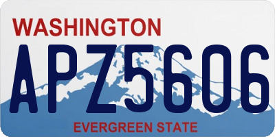 WA license plate APZ5606