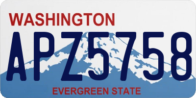 WA license plate APZ5758