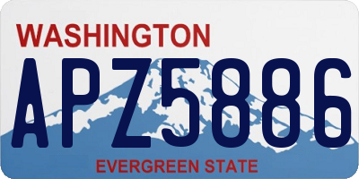 WA license plate APZ5886