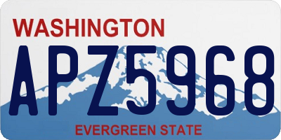 WA license plate APZ5968