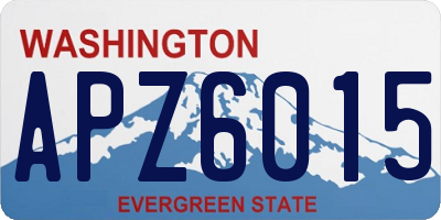 WA license plate APZ6015