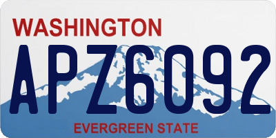 WA license plate APZ6092