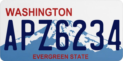 WA license plate APZ6234