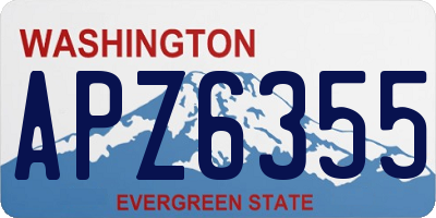 WA license plate APZ6355