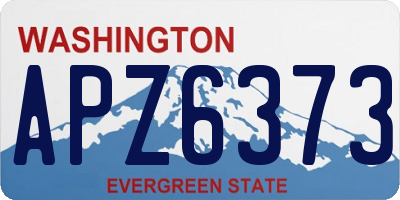 WA license plate APZ6373
