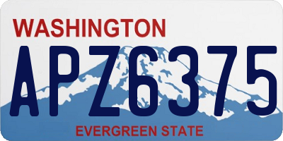 WA license plate APZ6375