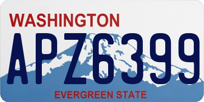WA license plate APZ6399