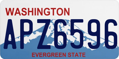 WA license plate APZ6596