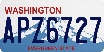 WA license plate APZ6727