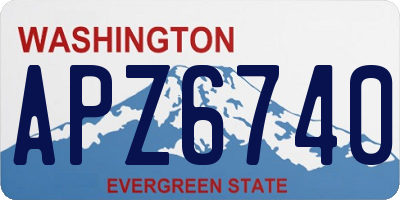 WA license plate APZ6740