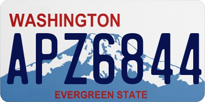 WA license plate APZ6844