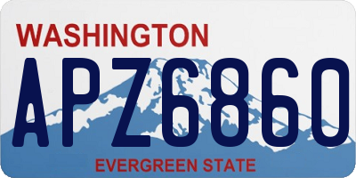 WA license plate APZ6860