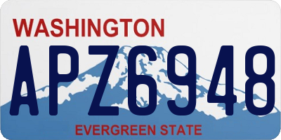 WA license plate APZ6948