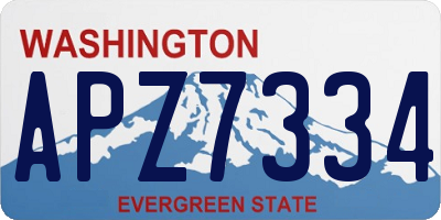 WA license plate APZ7334