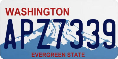 WA license plate APZ7339