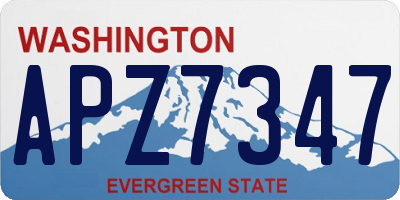 WA license plate APZ7347