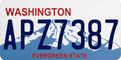 WA license plate APZ7387