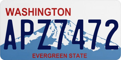 WA license plate APZ7472