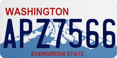 WA license plate APZ7566
