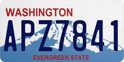 WA license plate APZ7841