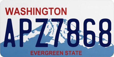 WA license plate APZ7868