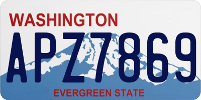 WA license plate APZ7869