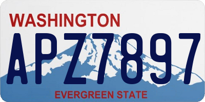 WA license plate APZ7897