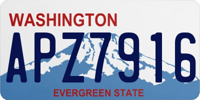 WA license plate APZ7916