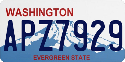 WA license plate APZ7929