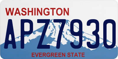 WA license plate APZ7930