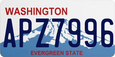 WA license plate APZ7996