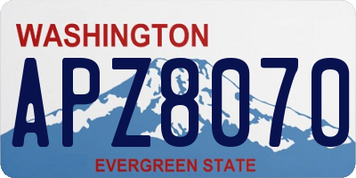 WA license plate APZ8070