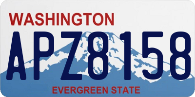 WA license plate APZ8158
