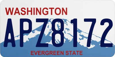 WA license plate APZ8172