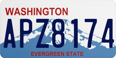 WA license plate APZ8174