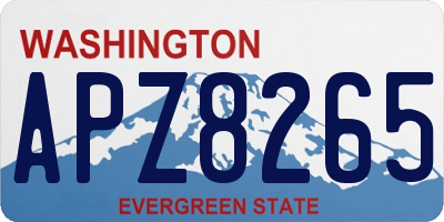 WA license plate APZ8265