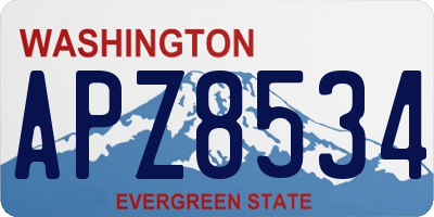 WA license plate APZ8534