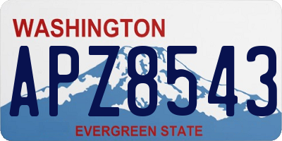 WA license plate APZ8543