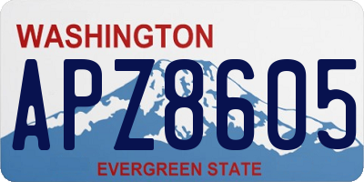 WA license plate APZ8605