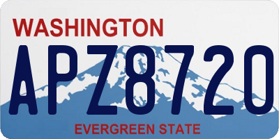 WA license plate APZ8720