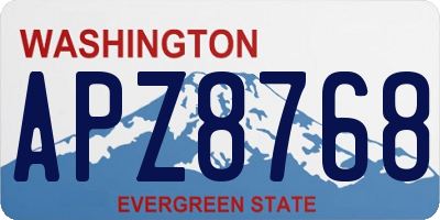 WA license plate APZ8768